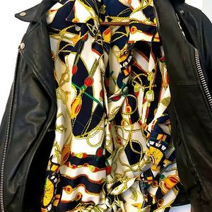 Vintage Collard Shirt - hermes style pattern